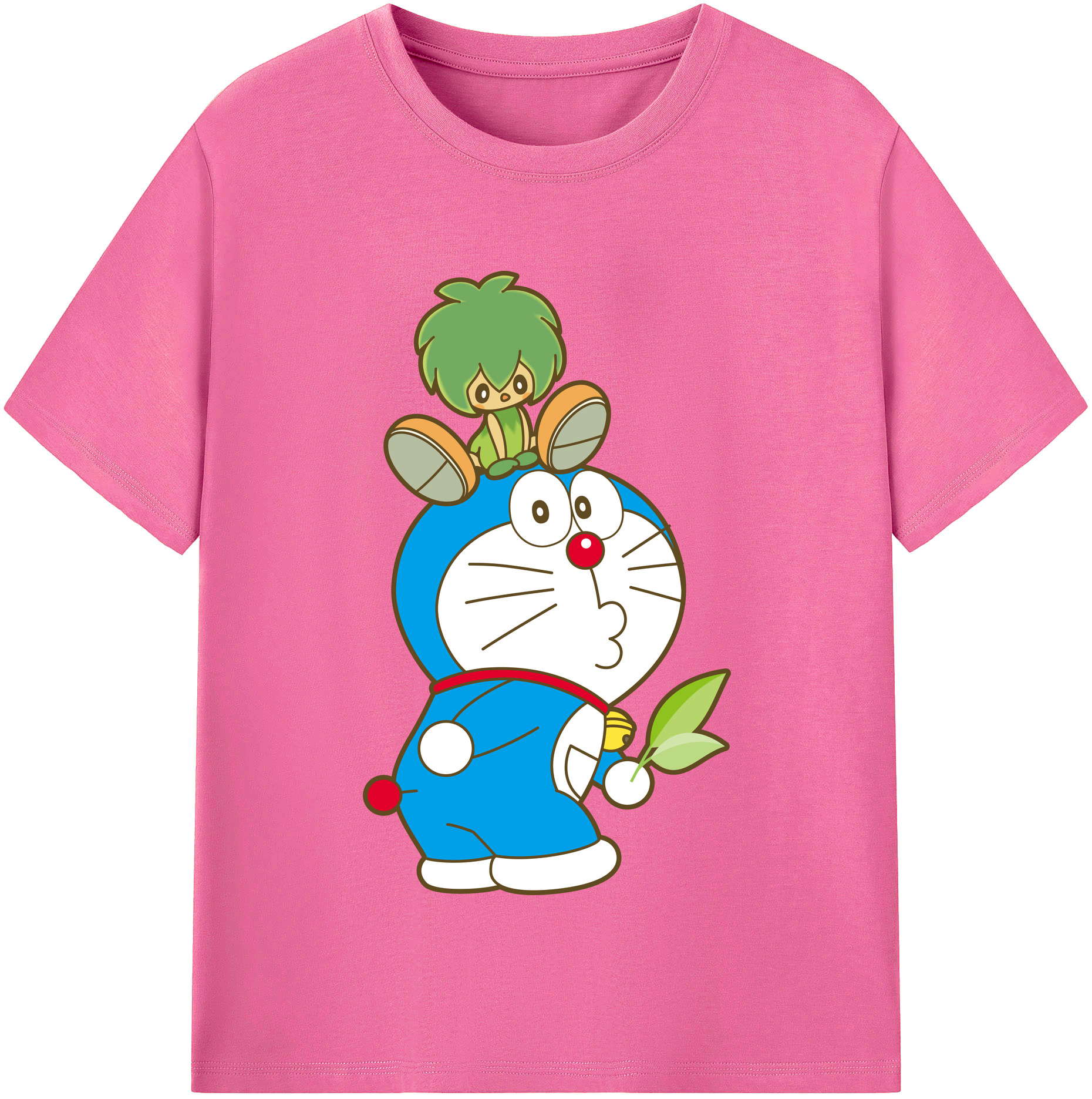 （画像用） ドラえもん Doraemon レディースカジュアルプリントTシャツ（綿100％）